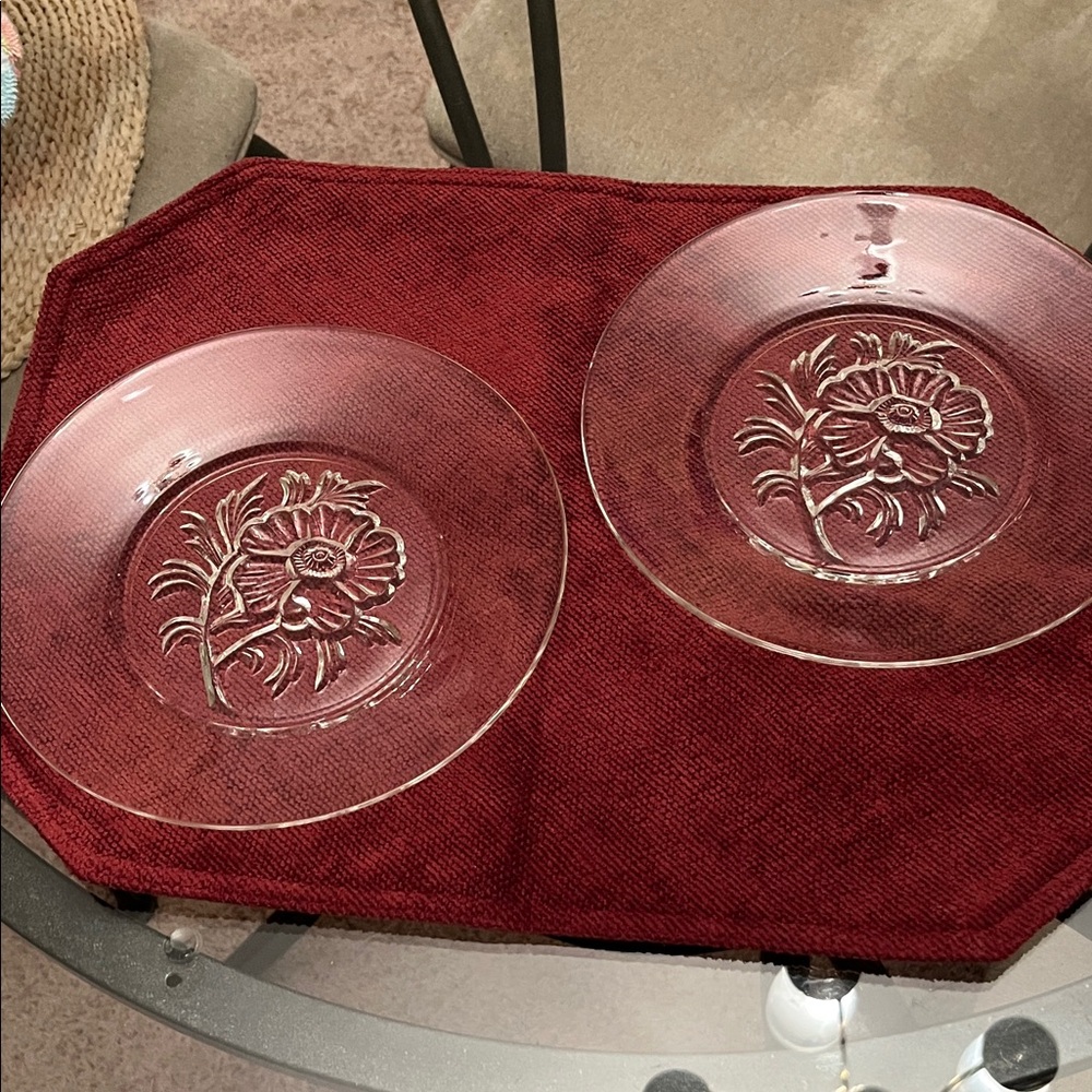 Jeanette Camilla Glass Salad Plates